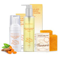 3-in-1 Turmeric & Kojic Acid Brightening Set: Turmeric Face Wash, Dark Spot Remover, Dead Skin Cells Remover, Skin Brightening, Even Tone